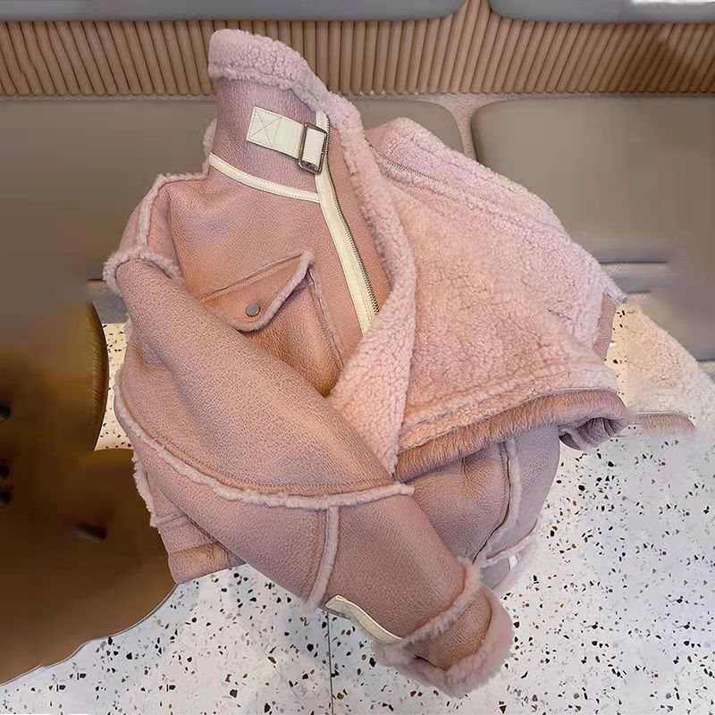 Veste façon peau retournée