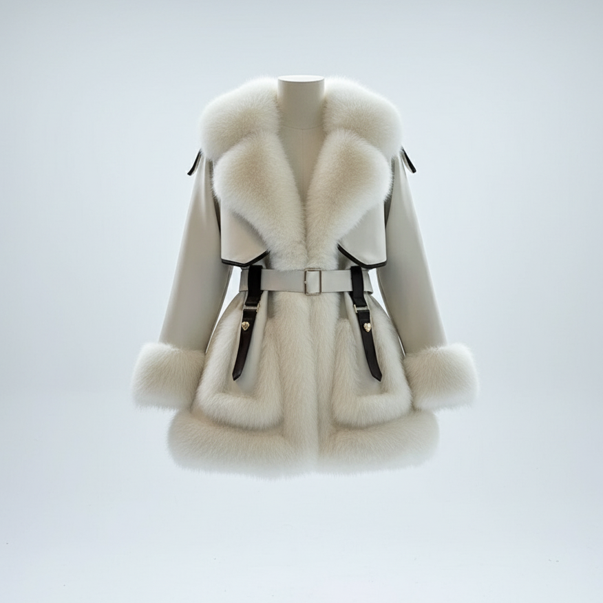 Parka stylisée fourrure